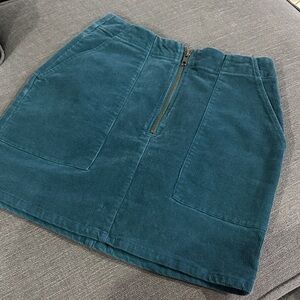 Wild Fable Teal Corduroy Mini Skirt